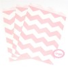 Sacos Papel Chevron Rosa Claro